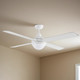 122cm 48-inch White AC Ceiling Fan With Light Remote Control 55W 3 Speed E27 122cm 48-inch White AC Ceiling Fan With Light Remote Control 55W 3 Speed E27